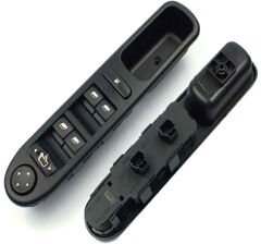 HELLUX PRA.700068 CAM AÇMA DÜĞMESİ ANAHTARI SOL ÖN PEUGEOT P307 00-09 DÖRTLÜ-MERKEZİ KİLİT DÜĞMELİ - AYNA AYARLI