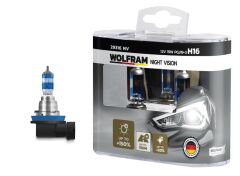 WOLFRAM 29316 NV AMPUL 12V H16 19 PGJ19-3 NIGHT VISION 150 FAZLA 20 BEYAZ IŞIK