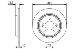 BOSCH 0986479V09 ARKA FREN DİSKİ DOLU TİP HYUNDAI İ30 1.4L G4LD 17-> / IONIQ EM09 EM10 120hp 136hp ELECTRIC 16-22 / KIA XCEED 1.6L D4FE G4LK 7 VİTES 19-> 284 çap x 5 bijon - Adet disk fiyatıdır