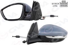 GVA 1090205 DIŞ DİKİZ AYNASI SOL MANUEL KATLANIR OPEL CORSA F 19> PEUGEOT P208 19> ELEKTRİKLİ-ASTARLI-ISITMALI
