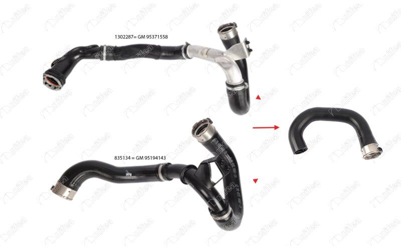 NIFEA 21724 TURBO HORTUMU UÇ PARÇA ÇIKIŞ OPEL MOKKA 12-> 1.6 A-B-D16DTH-DTN-DTU