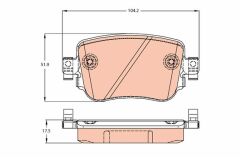 TRW GDB2042 ARKA BALATA VW CADDY IV 1.0TSI-1.2TSI-1.4TSI-1.6TDI-2.0TDI 15 > AUDI A1 1.0TFSI-1.2TFSI-1.4TFSI 10 >
