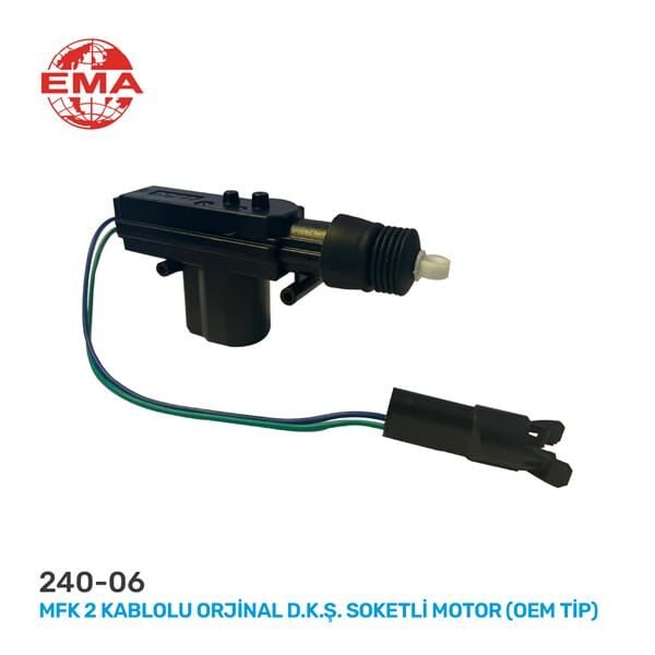 EMA 240-06 MERKEZİ KİLİT MOTORU 2 KABLO SOKETLİ ARKA TOFAŞ ÜNİVERSAL ORJİNAL