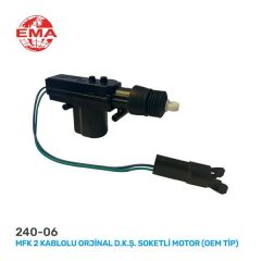 EMA 240-06 MERKEZİ KİLİT MOTORU 2 KABLO SOKETLİ ARKA TOFAŞ ÜNİVERSAL ORJİNAL