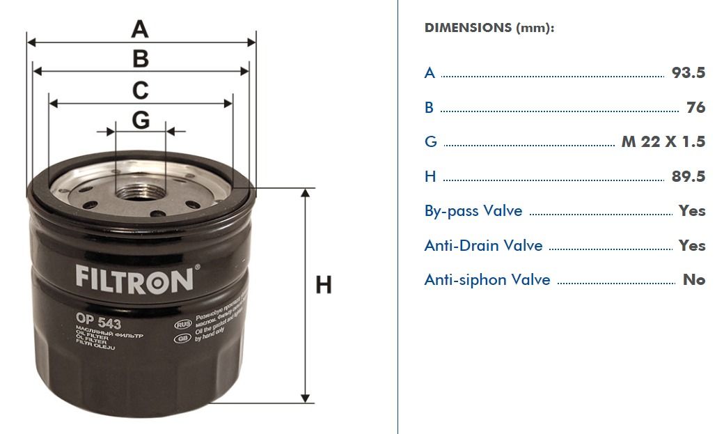 FILTRON FILT OP 543 CONNECT/FOCUS YAG FILTRESI