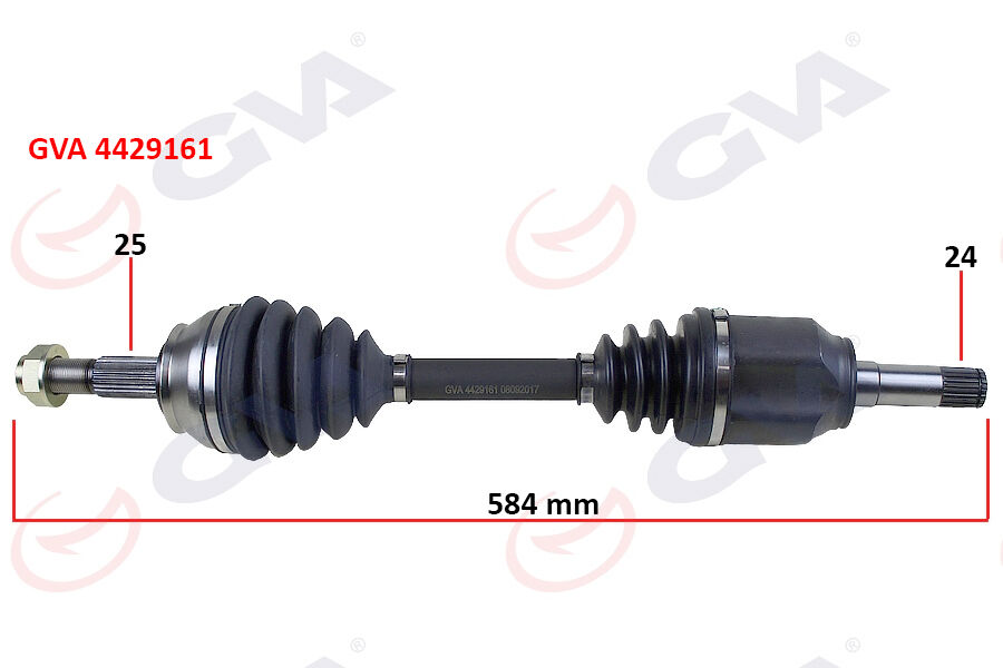 GVA 4429161 KOMPLE AKS SOL LINEA 1.3 MTJ 07- 90HP MİLSİZ 584mm