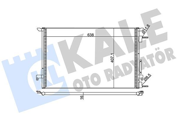 KALE 389000 KLİMA RADYATÖRÜ KONDANSATÖR OPEL VECTRA C 02> AL/AL 688x668x16