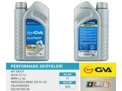 GVA 9920150 MOTOR YAĞI 5W30 1 LT PLATINUM PARTİKÜLLÜ-DPF TAM SENTETİK API SN/CF