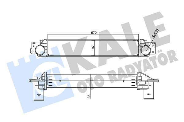 KALE 356235 INTERCOOLER OPEL ANTARA 2.0CDTI 06<11-CHEVROLET CAPTIVA 2.0D 06 > 85MM AL/BRZ 572X97X85