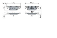 BOSCH 0986424021 ÖN FREN BALATASI RENAULT CLIO IV 12> SYMBOL III 13> DACIA SANDERO II 13> LOGAN MCV II 14> LOGAN II 13> 0.9TCe 1.0SCe 1.2 1.2TCe 1.5dCi 1.6