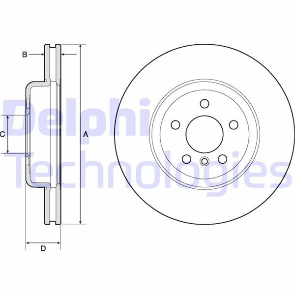 DELPHI BG9154C FREN DISKI ON BMW F10 F11 F18 F06 F12 F13