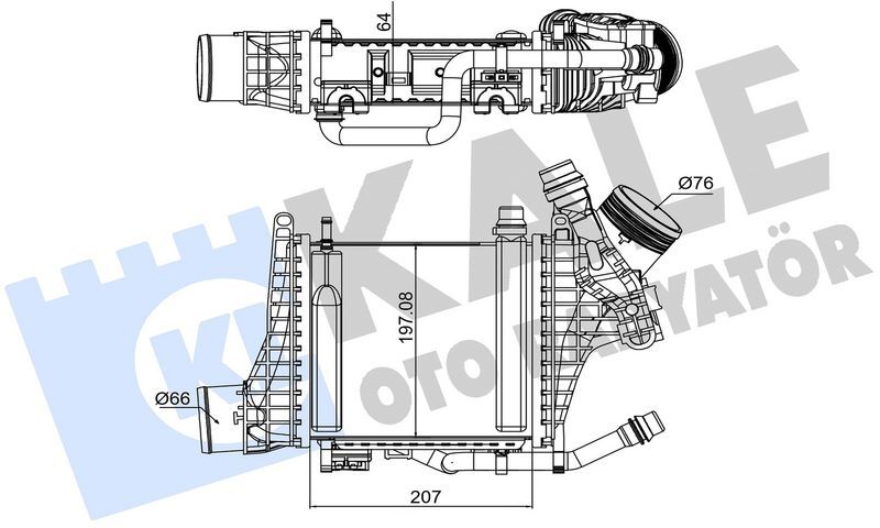 KALE 375970 TURBOSARJ RADYATORU MERCEDES M264 W205 S205 C205 A205 C257 W213 S213 C238 A238 X253 C253
