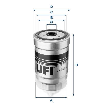 UFI 2435100 YAKIT FİLTRESİ ASTRA-CORSA-VECTRA-TRAFFIC-BOXER-PALIO-DUCATO1.7-1.9-2.4-2.5D-ACCENT-ERA-GETZ 1.5CRDİ