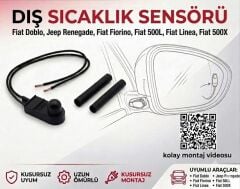 AFT 735612657 AYNA DIŞ SICAKLIK ISI SENSÖRÜ MÜŞÜRÜ FIAT DOBLO- JEEP RENEGADE -FİORİNO- 500L -LİNEA- 500X 95511534-735325166-735296227-735714767-735460567-735474648-735410430-735558566-735614527