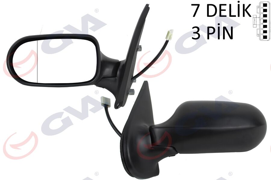 GVA 1021131 DIŞ DİKİZ AYNASI SOL PALIO WEEKEND 02>ALBEA 05> ELEKTRİKLİ ISITMALI KONVEKS 3 FİŞ VM-6155EAL