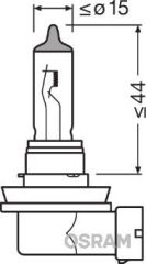 OSRAM 64211 AMPUL H11 12V 55W PGJ19-2 TEK TELLI FAR VE SIS MASTER-MOVANO 10 >