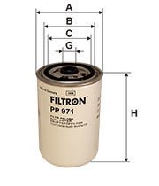 FILTRON FILT PP 971 KERAX, MAGNUM, MIDLUM, PREMIUM 1 YAKIT FILTRESI VIDALI FILTRE