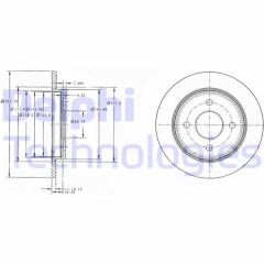 DELPHI BG3054C ARKA FREN AYNASI FORD FOCUS I 98>04 SIERRA SCORPIO 94>98 FIESTA 13>17