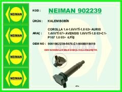 NEIMAN 902239 ATEŞLEME BOBİNİ PEUGEOT P107 14> P108 14> CITROEN C1 14> 1.0 VTI 1KR / TOYOTA COROLLA 1.4L 1.6L 4ZZ- FE 3ZZ-FE ZZE112 ZZE120 ZZE121 VVTi 02-06 / AVENSIS 1.6L 3ZZFE ZZT251 VVTi 03-08 4 soketli