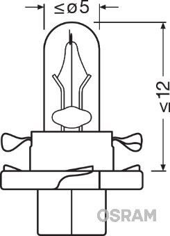 OSRAM 2452MFX6 AMPUL 12V 1.5W PLS SOKETLI GOSTERGE - BEJ -