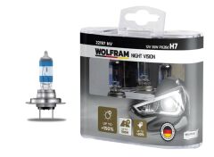 WOLFRAM 22197 NV AMPUL 12V H7 55 PX26d NIGHT VISION 150 FAZLA 20 BEYAZ IŞIK