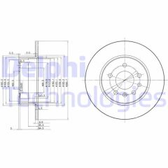 DELPHI BG3274 ARKA FREN AYNASI VECTRA B 96-02 SAAB 900 93-03 286 x 10 x 5DL DOLU 5084751-5391578-90495269