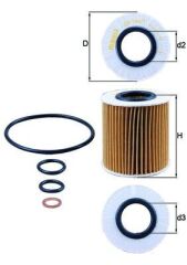 MAHLE OX166.1D YAG FILTRESI BMW N43 N45 N46 E81 E82 E87 E88 E46 E90 E91 E92 E93 E60 E61 E84 E83 E85