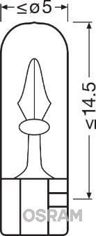 OSRAM 2741 AMPUL 24V 1.2W B8.5D KÜÇÜK DİPSİZ GÖSTERGE DUYSUZ