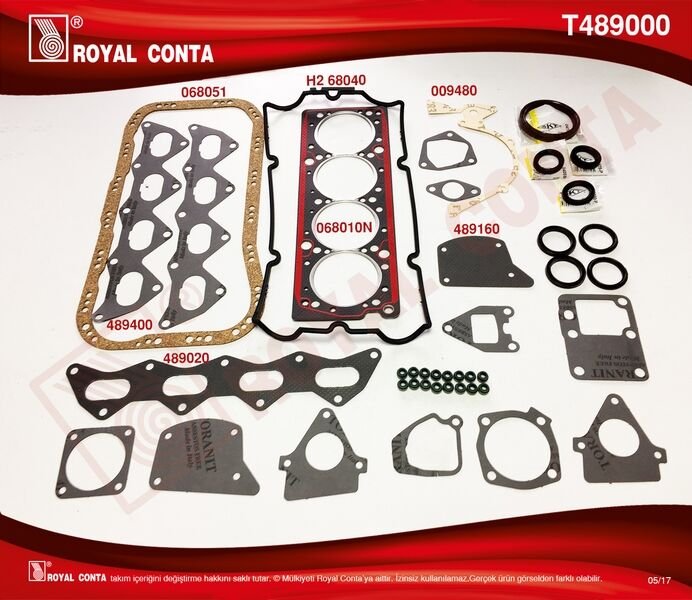 ROYAL T489000 TAKIM CONTA SKC Lİ SUBAP LASTİKLİ TMPR 2000 16V