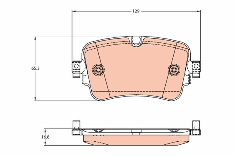TRW GDB2131 ARKA BALATA AUDI Q7 2.0TFSI-3.0TFSI-3.0TDI 15 > 129MMx65.5MMx16.8MM
