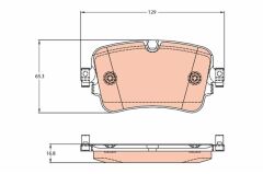 TRW GDB2131 ARKA BALATA AUDI Q7 2.0TFSI-3.0TFSI-3.0TDI 15 > 129MMx65.5MMx16.8MM