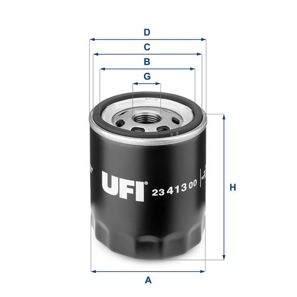 UFI 2341300 YAĞ FİLTRESİ FORD FIESTA 1.2L 1.4L 01-> / C-MAX 1.6L 03-07 / FOCUS 1.4L 1.6L / FUSION. MONDEO 1.8L 2 .0L / VOLVO S40 S80 / MAZDA 3 2.0L LF BK BL 03-> / 6 2.0L GG GH 02-12 / 5 2.0L CR19 05-10
