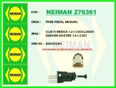 NEIMAN 276361 FREN PEDAL MÜŞÜRÜ RENAULT CLIO III 05>12 CLIO IV 12> CAPTUR I 12> KANGOO 05> LAGUNA II 01>07 DACIA L OGAN I-II 06>18 SANDERO I-II 08>18 DUSTER I-II 10>21 OPEL VİVARO B 06>14 4 FİŞLİ