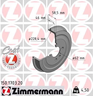 ZIMMERMANN 150.1703.20 FREN KAMPANASI BMW E30