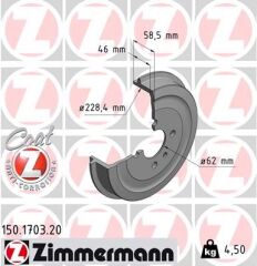 ZIMMERMANN 150.1703.20 FREN KAMPANASI BMW E30