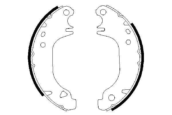 BOSCH 0986487274 ARKA FREN PABUÇ BALATA PEUGEOT P106 91>04 P205 83>98 P309 86>93 CITROEN SAXO 96>04 AX 86>98 180x30m m