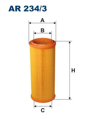 FILTRON AR234.3 HAVA FİLTRESİ DOBLO 1.6 16V-1.9D-1.9JTD 01 >