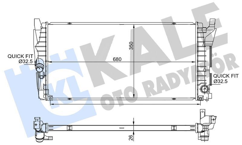 KALE 364365 MOTOR SU RADYATORU BMW B38 B48 F40 F52 F44 F45 F48 F49 F39 . MINI F54 F55 F56 F57 F60