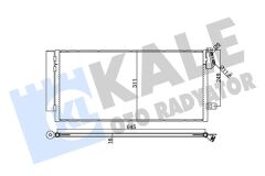 KALE 378300 KLİMA RADYATÖRÜ FIAT DOBLO 10 > COMBO 12 > 1.3 DMTJ-1.6 DMTJ-2.0 DMTJ 669x293x16