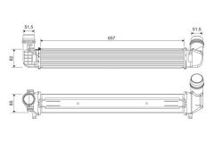 VALEO 818389 TURBO RADYATÖRÜ INTERCOOLER FLUENCE 10> 1.5DCI 657x89x85 2 SIRA ALB SİSTEM