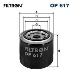 FILTRON OP617 YAĞ FİLTRESİ ACCENT 1.3-1.5-1.6 94-05 ERA 1.4 GL-1.6GLS-ELANTRA 1.6-1.8-2.0-GETZ 1.3-1.4-1.6-İ20
