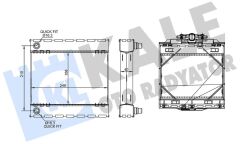 KALE 364310 ILAVE SU RADYATORU SAG BMW N20 N55 N57 F07 F10 F11 F18 F06 F12 F13 F01 F02