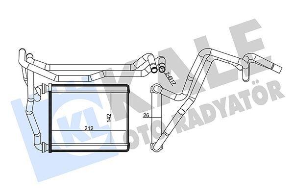 KALE 358580 KALORİFER RADYATÖRÜ TOYOTA RAV4 2.0L 1AZ-FE ACA21 01-05 - ALEMİNYUM