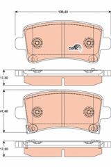 TRW GDB1784 ARKA FREN BALATASI INSIGNIA A 08>17 SAAB 9.5 10> MALIBU 2.0D 2.4 12> 16 İNÇ JANT