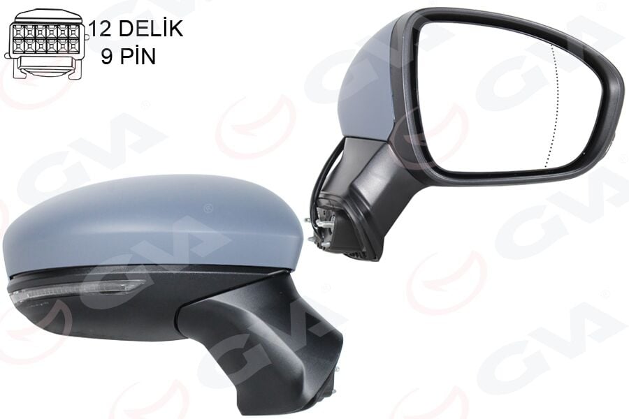 GVA 1014822 DIS AYNA SAĞ ELEKTRİKLİ ASTARLI KAPAKLI ISITMALI RENAULT CAPTUR II 20>