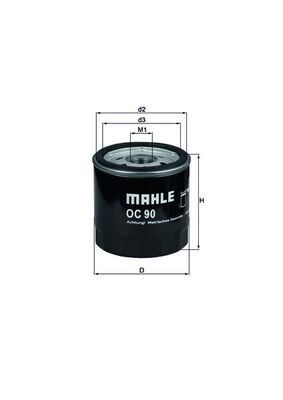 MAHLE OC90OF YAĞ FİLTRESİ ASTRA-CORSA-VECTRA-OMEGA-KADETT OPEL TÜM MOD. 86-02