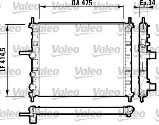 VALEO 732557 RADYATÖR BRAVO-BRAVA-MAREA 1.2-1.4-1.6 6V AC MEK 475x414.5x34
