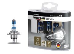 WOLFRAM 22144 NV AMPUL 12V H4 60/55 P43t NIGHT VISION 150 FAZLA 20 BEYAZ IŞIK