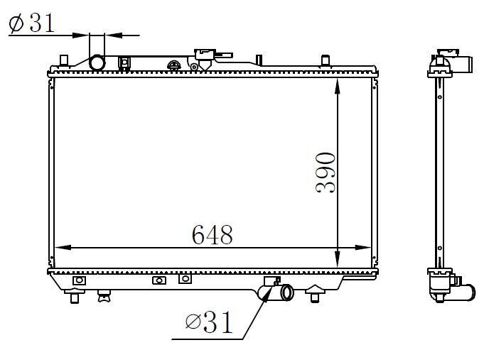 ORIS BMZ007016 RADYATOR BRAZİNG MT 390X648X16 323- 1.8İ 89- 62485