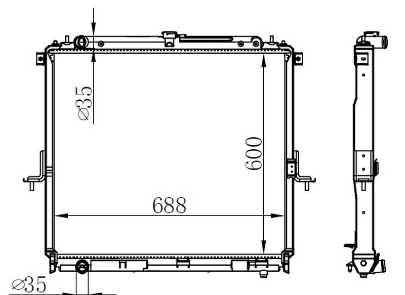 ORIS BNI211026 RADYATOR BRAZİNG MT 600X688X26 NAVARA - 2.5DCI 05-